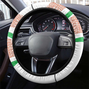 Happy Jamhuriyar Nijar Independence Day Steering Wheel Cover Coat Of Arm With Niger Map