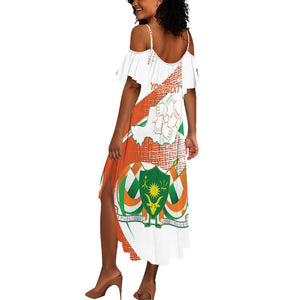 Personalized Happy Jamhuriyar Nijar Independence Day Summer Maxi Dress Coat Of Arm With Niger Map