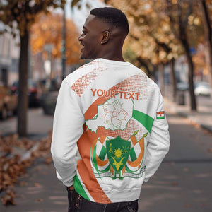 Personalized Happy Jamhuriyar Nijar Independence Day Sweatshirt Coat Of Arm With Niger Map