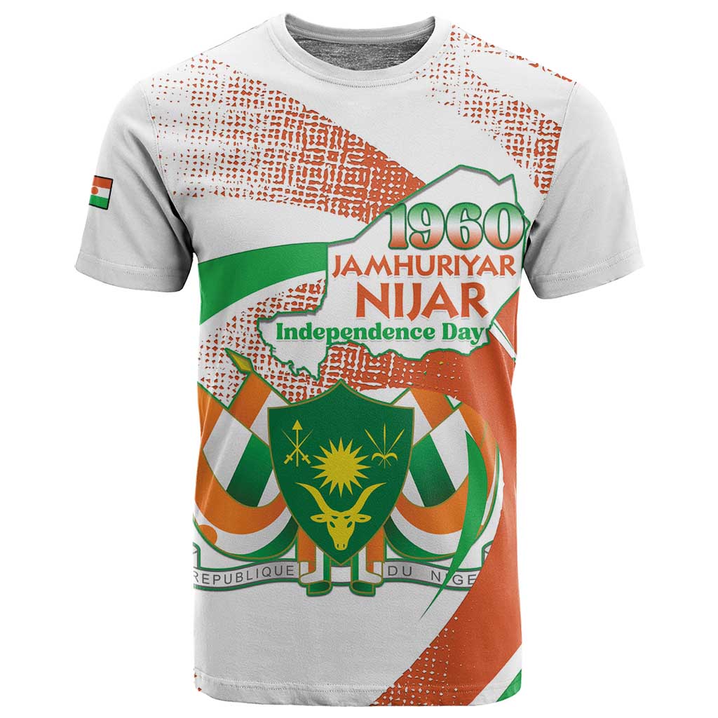 Personalized Happy Jamhuriyar Nijar Independence Day T shirt Coat Of Arm With Niger Map