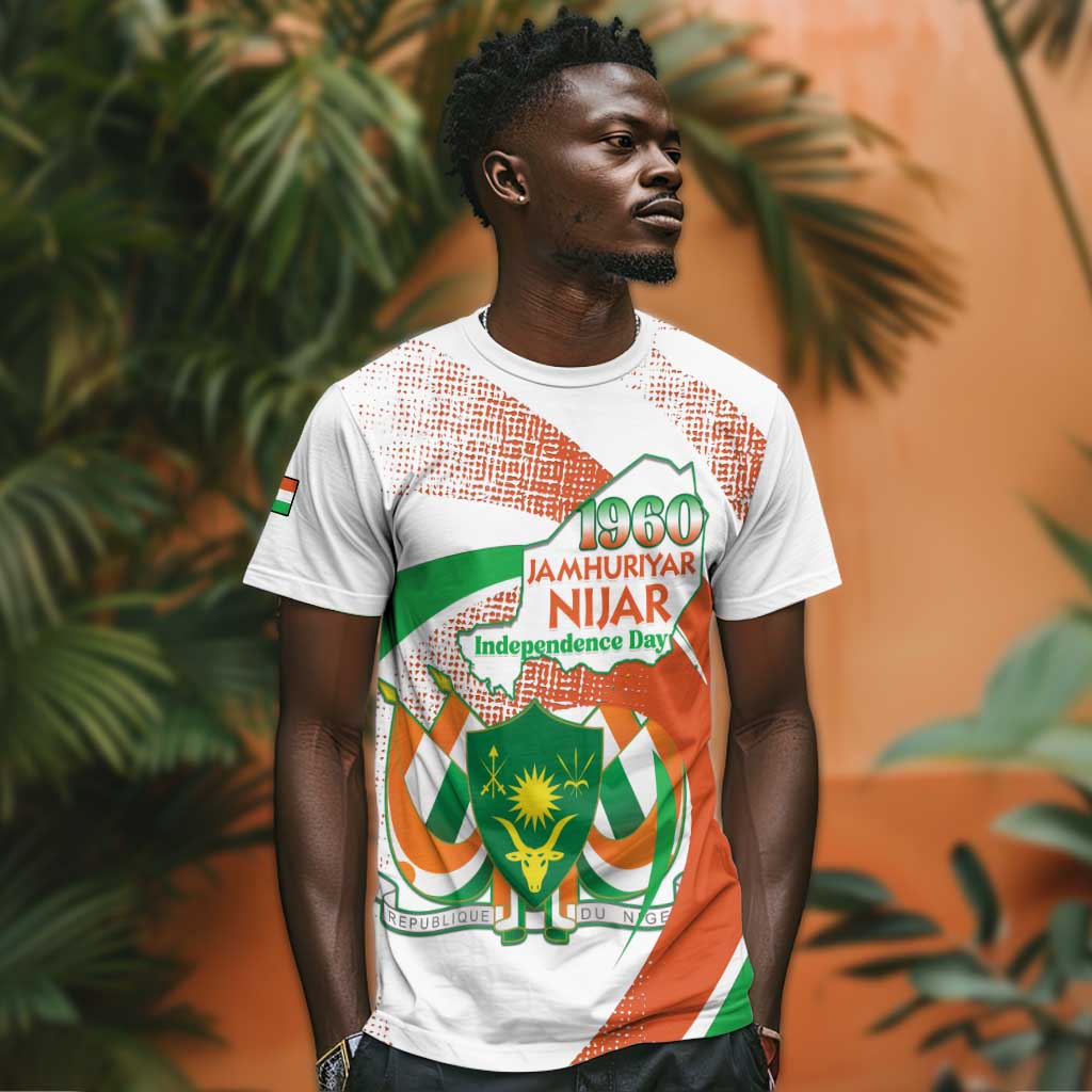 Personalized Happy Jamhuriyar Nijar Independence Day T shirt Coat Of Arm With Niger Map