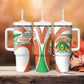 Personalized Happy Jamhuriyar Nijar Independence Day Tumbler With Handle Coat Of Arm With Niger Map
