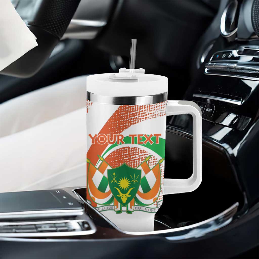 Personalized Happy Jamhuriyar Nijar Independence Day Tumbler With Handle Coat Of Arm With Niger Map