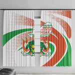 Happy Jamhuriyar Nijar Independence Day Window Curtain Coat Of Arm With Niger Map