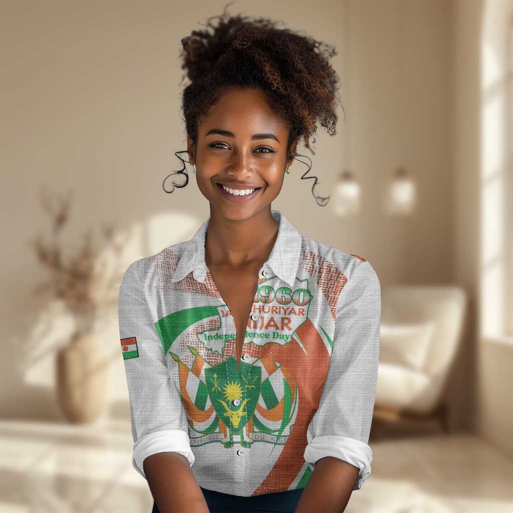 Personalized Happy Jamhuriyar Nijar Independence Day Women Casual Shirt Coat Of Arm With Niger Map