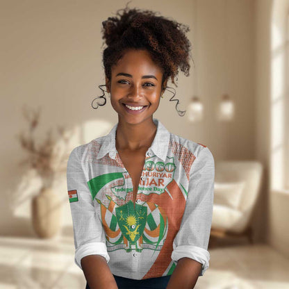 Personalized Happy Jamhuriyar Nijar Independence Day Women Casual Shirt Coat Of Arm With Niger Map