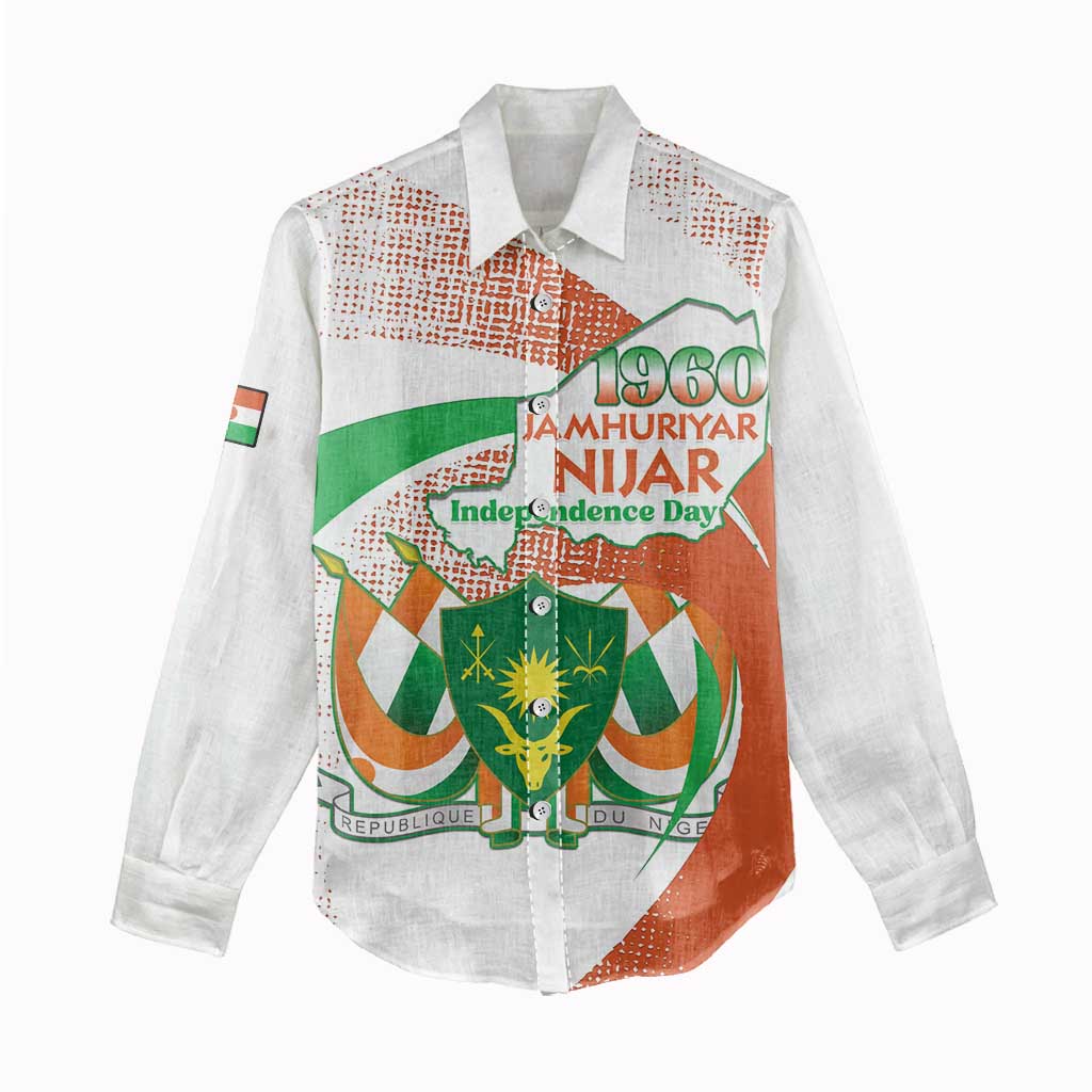 Personalized Happy Jamhuriyar Nijar Independence Day Women Casual Shirt Coat Of Arm With Niger Map