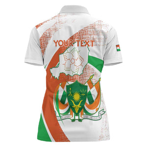 Personalized Happy Jamhuriyar Nijar Independence Day Women Polo Shirt Coat Of Arm With Niger Map