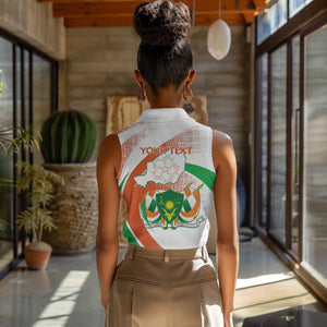 Personalized Happy Jamhuriyar Nijar Independence Day Women Sleeveless Polo Shirt Coat Of Arm With Niger Map
