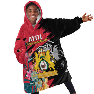 Personalized First Empire of Haiti 1804-1806 Kid Wearable Blanket Hoodie Liberté ou la Mort!