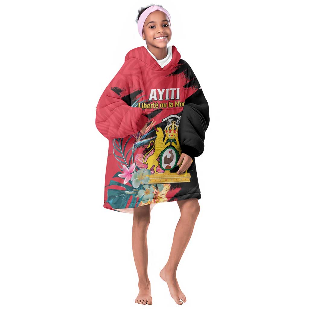 Personalized First Empire of Haiti 1804-1806 Kid Wearable Blanket Hoodie Liberté ou la Mort!