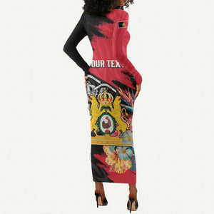 Personalized First Empire of Haiti 1804-1806 Long Sleeve Bodycon Dress Liberté ou la Mort!