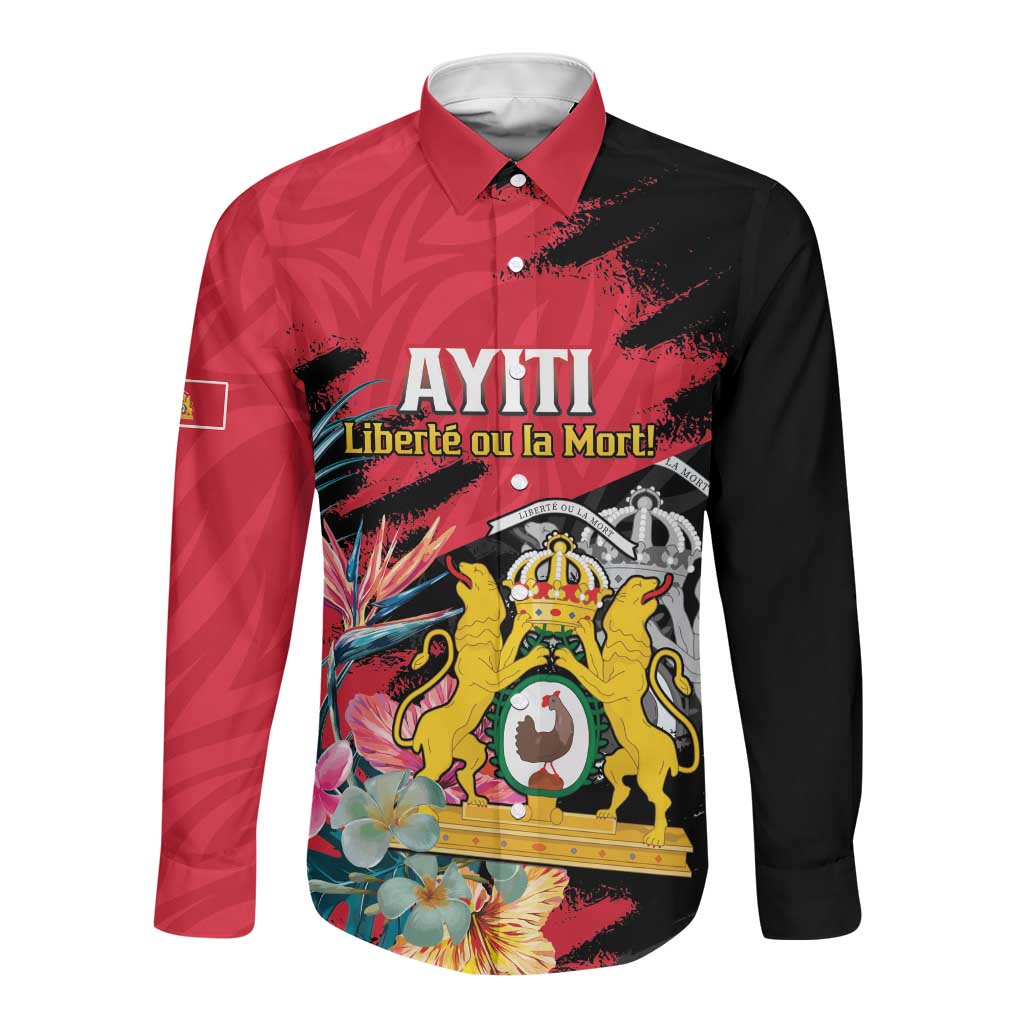 Personalized First Empire of Haiti 1804-1806 Long Sleeve Button Shirt Liberté ou la Mort!