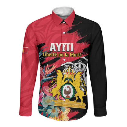 Personalized First Empire of Haiti 1804-1806 Long Sleeve Button Shirt Liberté ou la Mort!