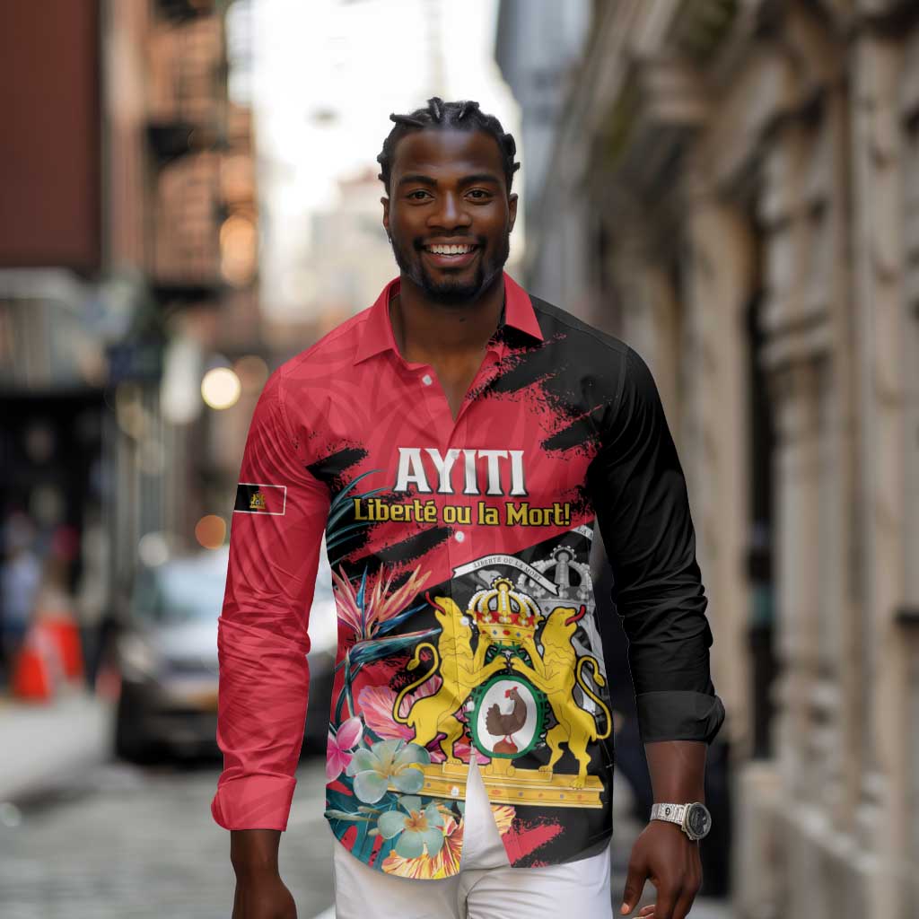 Personalized First Empire of Haiti 1804-1806 Long Sleeve Button Shirt Liberté ou la Mort!
