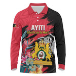 Personalized First Empire of Haiti 1804-1806 Long Sleeve Polo Shirt Liberté ou la Mort!