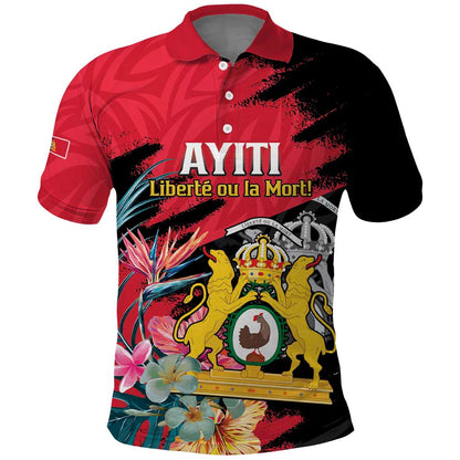 Personalized First Empire of Haiti 1804-1806 Polo Shirt Liberté ou la Mort!