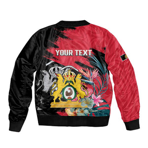 Personalized First Empire of Haiti 1804-1806 Sleeve Zip Bomber Jacket Liberté ou la Mort!