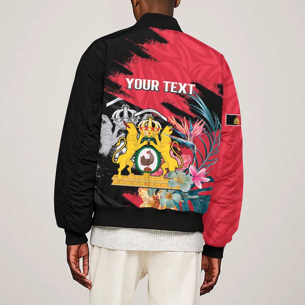 Personalized First Empire of Haiti 1804-1806 Sleeve Zip Bomber Jacket Liberté ou la Mort!