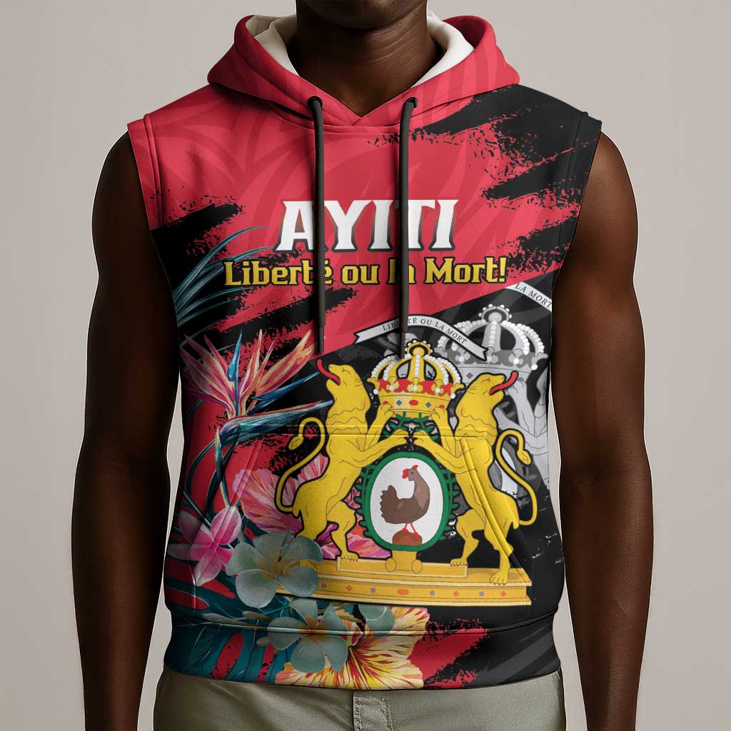 Personalized First Empire of Haiti 1804-1806 Sleeveless Hoodie Liberté ou la Mort! - African Pride