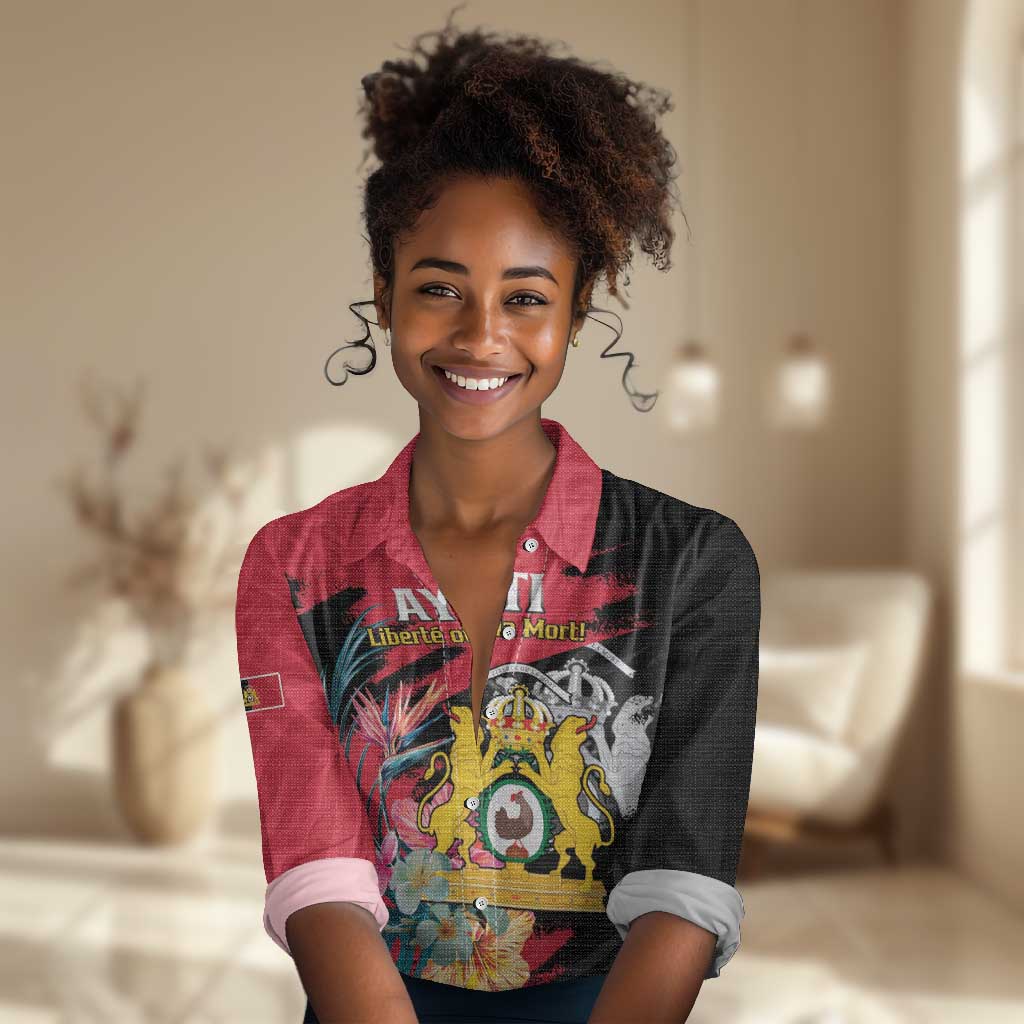 Personalized First Empire of Haiti 1804-1806 Women Casual Shirt Liberté ou la Mort!