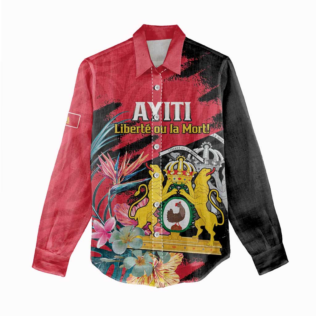 Personalized First Empire of Haiti 1804-1806 Women Casual Shirt Liberté ou la Mort!