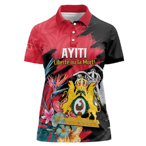 Personalized First Empire of Haiti 1804-1806 Women Polo Shirt Liberté ou la Mort!