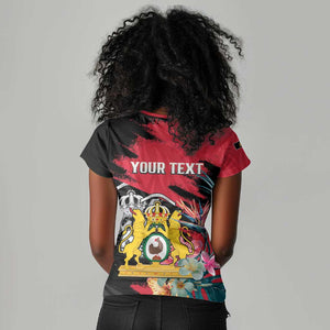 Personalized First Empire of Haiti 1804-1806 Women V-Neck T-Shirt Liberté ou la Mort!
