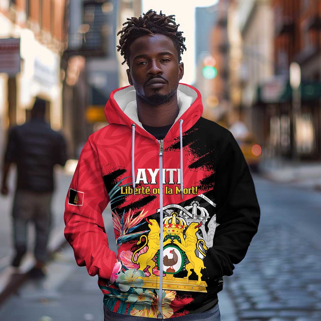 Personalized First Empire of Haiti 1804-1806 Zip Hoodie Liberté ou la Mort!