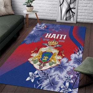 Second Anpi an Ayiti Area Rug Imperial Haiti Coat Of Arms Tropical Flowers
