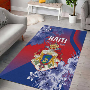 Second Anpi an Ayiti Area Rug Imperial Haiti Coat Of Arms Tropical Flowers