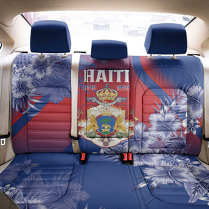 Second Anpi an Ayiti Back Car Seat Cover Imperial Haiti Coat Of Arms Tropical Flowers