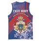 Personalized Second Anpi an Ayiti Basketball Jersey Imperial Haiti Coat Of Arms Tropical Flowers - African Pride