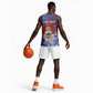 Personalized Second Anpi an Ayiti Basketball Jersey Imperial Haiti Coat Of Arms Tropical Flowers - African Pride