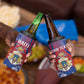 Personalized Second Anpi an Ayiti 4 in 1 Can Cooler Tumbler Imperial Haiti Coat Of Arms Tropical Flowers