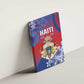 Second Anpi an Ayiti Canvas Wall Art Imperial Haiti Coat Of Arms Tropical Flowers