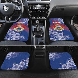 Second Anpi an Ayiti Car Mats Imperial Haiti Coat Of Arms Tropical Flowers