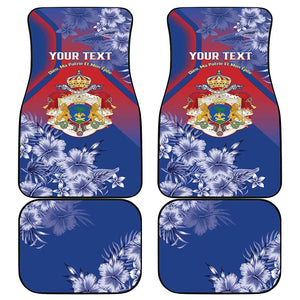 Second Anpi an Ayiti Car Mats Imperial Haiti Coat Of Arms Tropical Flowers