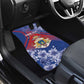 Second Anpi an Ayiti Car Mats Imperial Haiti Coat Of Arms Tropical Flowers