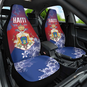 Second Anpi an Ayiti Car Seat Cover Imperial Haiti Coat Of Arms Tropical Flowers