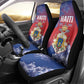 Second Anpi an Ayiti Car Seat Cover Imperial Haiti Coat Of Arms Tropical Flowers