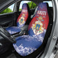 Second Anpi an Ayiti Car Seat Cover Imperial Haiti Coat Of Arms Tropical Flowers