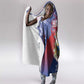 Second Anpi an Ayiti Hooded Blanket Imperial Haiti Coat Of Arms Tropical Flowers