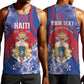Personalized Second Anpi an Ayiti Men Tank Top Imperial Haiti Coat Of Arms Tropical Flowers