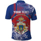 Personalized Second Anpi an Ayiti Polo Shirt Imperial Haiti Coat Of Arms Tropical Flowers
