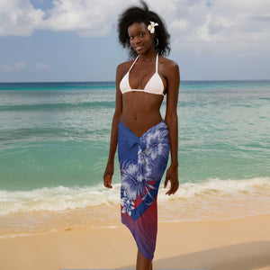 Second Anpi an Ayiti Sarong Imperial Haiti Coat Of Arms Tropical Flowers