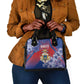 Second Anpi an Ayiti Shoulder Handbag Imperial Haiti Coat Of Arms Tropical Flowers