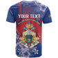 Personalized Second Anpi an Ayiti T shirt Imperial Haiti Coat Of Arms Tropical Flowers