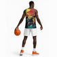 Personalised Afro Seychelles Basketball Jersey Aldabra Giant Tortoise With Beach Sunset - African Pride