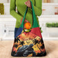 Personalised Afro Seychelles Grocery Bag Aldabra Giant Tortoise With Beach Sunset
